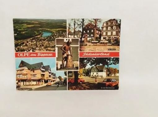 Ansichtskarte-A835-Olpe am Biggesee im Südsauerland-MB  -gelaufen.