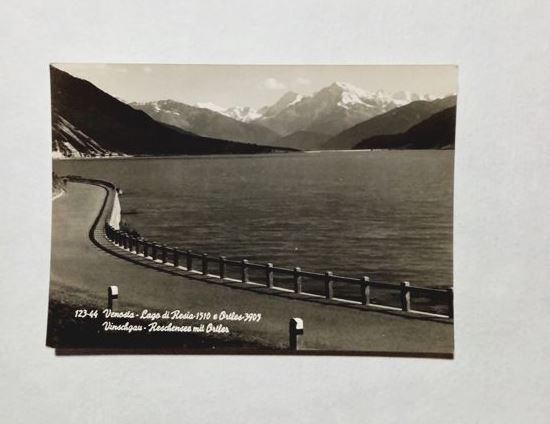 Ak-B-502-Vinschgau-Reschensee mit Ortler.