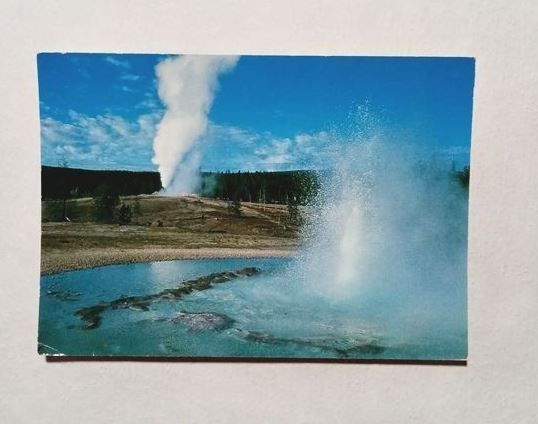 Ak-SAWILL AND CASTLE GEYSERS.Ansichtskarte,B-500-