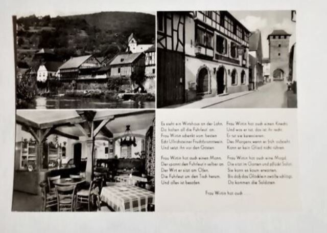 AK- 628-Altes historisches Wirtshaus an der Lahn.