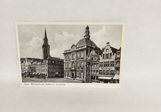 Ansichtskarte-AK. Düren im Rheinland. Marktplatz...