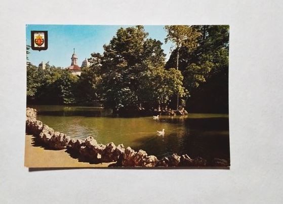 Ansichtskarte-Ak-VALLADOLID. Gardens Campo Grande pond.