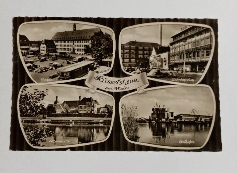 Ansichtskarte-AK 350. Rüsselsheim am Main. MB