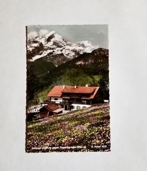 Ansichtskarte-AK 531. Eckbauer geg. Zugspitzgruppe.