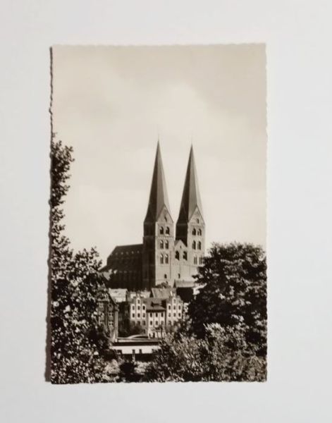 Ansichtskarte-AK. Lübeck. Blick auf St. Marien.