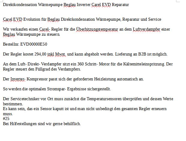 Wärmepumpe Siemens Novelan Reparatur Ersatzteil Düse 26 Klimaanlage