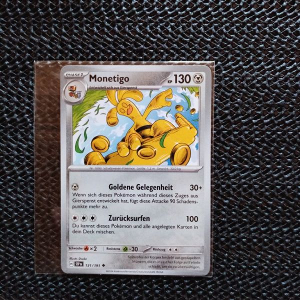 Pokemon Sammelkarte --Monetigo-Goldene Gelegenheit.
