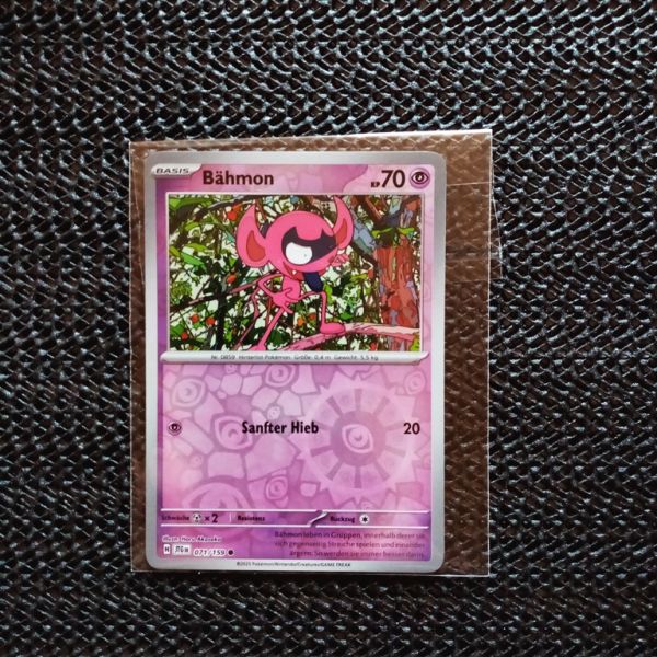 Pokemon Sammelkarte --Bähmon-Sanfter Hieb