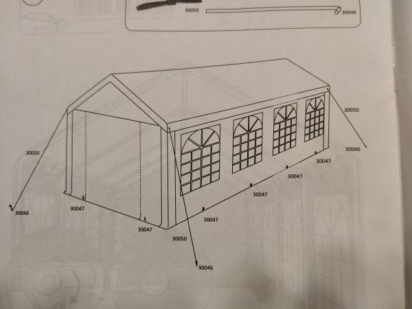 Neuwertiges Zelt 8m x 4m